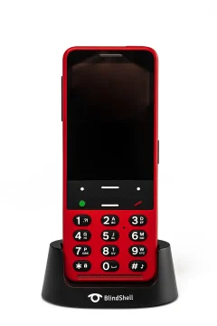 BlindShell Cradle with red phone Marland BlindShell Cradle with red phone